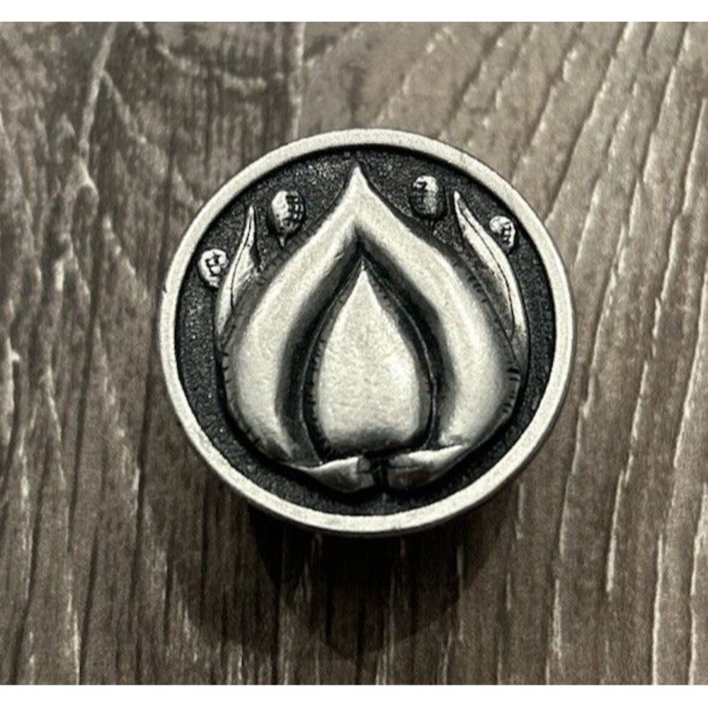 Hope Blossom Cabinet Drawer Knob Brilliant Pewter Ornate High End Handmade 2